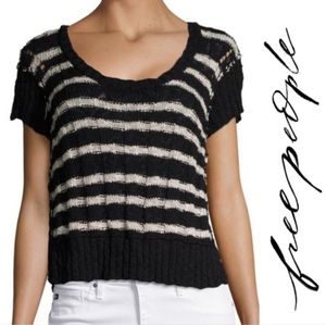 Free People Knit Stripe Sleeveless Sweater Tee